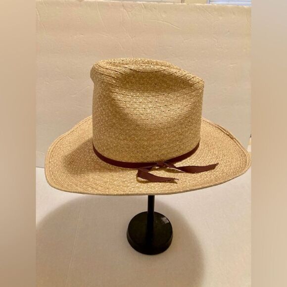 Unbranded Other - Vintage Children’s Wide-Brimmed Tan Cowboy Hat, Made in USA 20” or 6 3/4